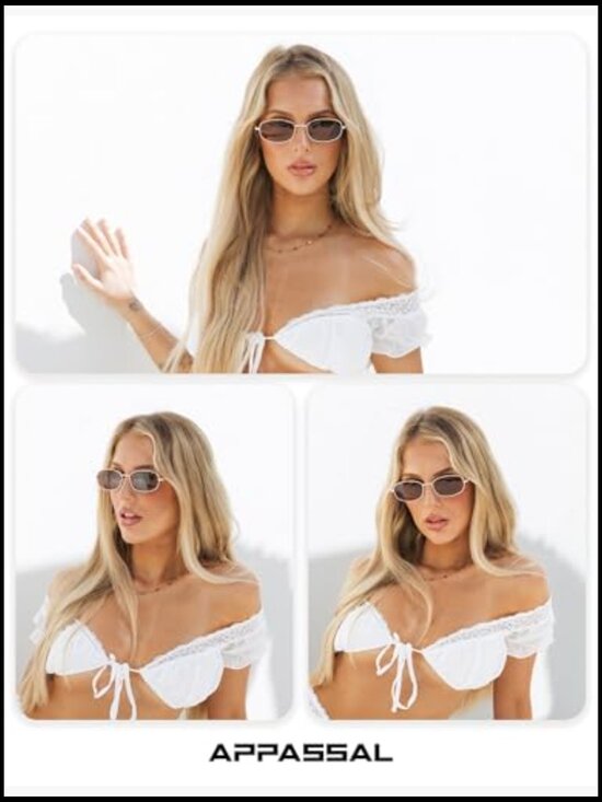 Metal Frame Retro Oval Sunglasses with UV400 Protection main image 7